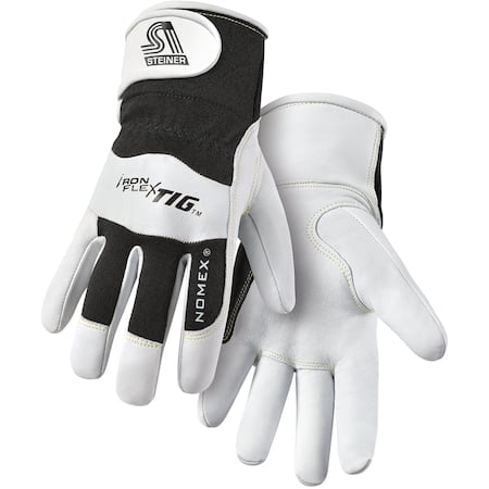 Pro-Series Welding Gloves, Hook-and-Loop Cuff, Straight Thumb, Premium Kidskin Leather, 2XL, 1 PR MPN:0263-2X