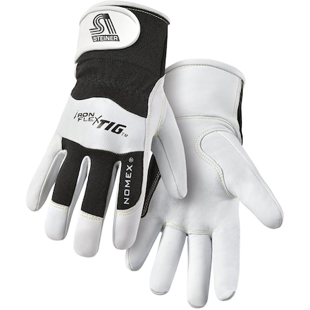 Pro-Series Welding Gloves, Hook-and-Loop Cuff, Straight Thumb, Premium Kidskin Leather, L, 1 PR MPN:0263-L