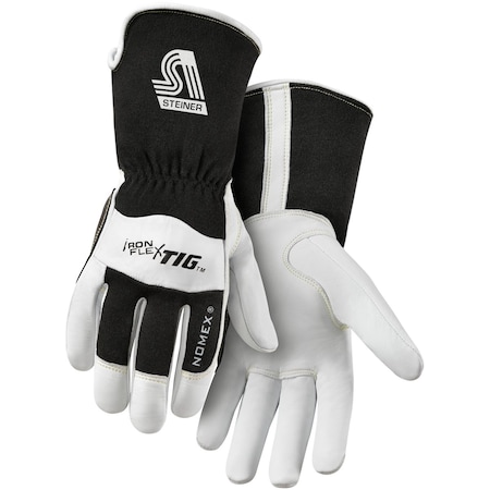 Pro-Series Welding Gloves, Elastic Cuff, Straight Thumb, Premium Kidskin Leather, S, 1 PR MPN:0264-S