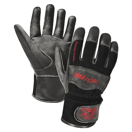 Ironflex TIG Welding Gloves, Hook-and-Loop Cuff, Straight Thumb, Premium Kidskin, M, 1 PR MPN:0265-M