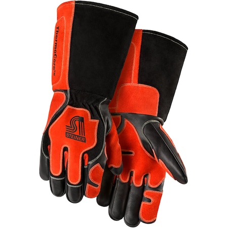 Welding Gloves, Gauntlet Cuff, Keystone Thumb, Premium Goatskin Leather, L, 1 PR MPN:0300-L
