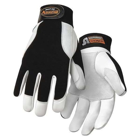 Mechanics Gloves, Grain Goatskin Leather Palm, XL, Tan/Black, 1 PR MPN:0944-X