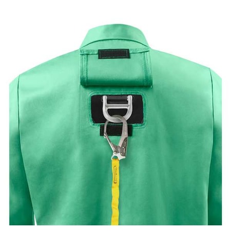 FR Welding Jackets, Cotton, 9 oz, 30 in Length, Snap Closure, 2 Pockets, Green, S MPN:1030DR-S