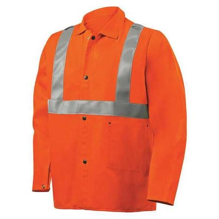 Welding Jacket, XL, 9 oz Cotton, Snaps Closure MPN:1040RS-X