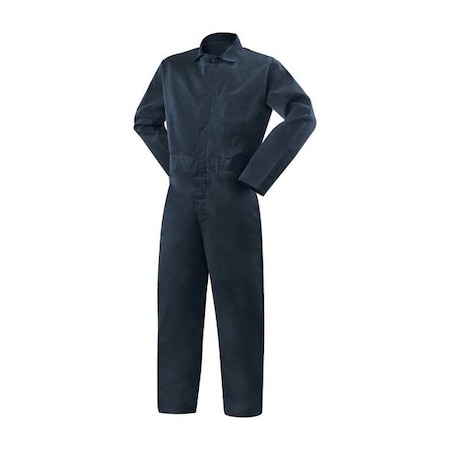 FR Cotton Coveralls, 3XL, 32 in Inseam, Cotton, Snap MPN:1065-3X