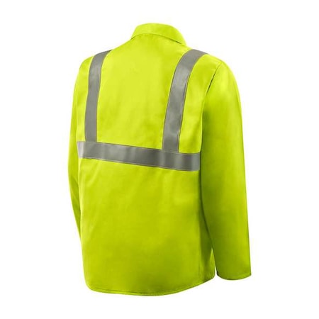 FR Welding Jackets, Cotton, 9 oz, 30 in Length, Snap Closure, 2 Pockets, Black, 4XL MPN:1080-4X