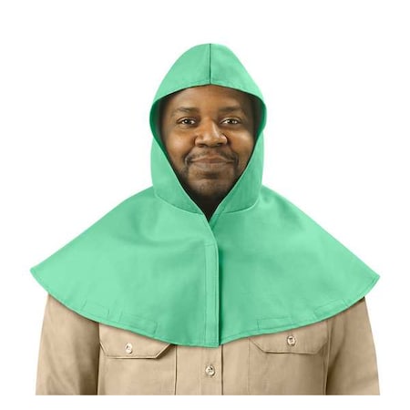 FR Cotton Welding Hood, Cotton, 9 oz, Green MPN:11303