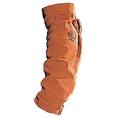 Flame-Resistant Sleeve, Leather, 18 in Length, Brown, Open Top, Snap Cuff Cuff MPN:12180