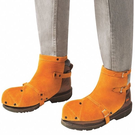 Shoe Spats, Side Split, Cowhide, PR, Cowhide, 7 in Length, Brown, Universal MPN:12184
