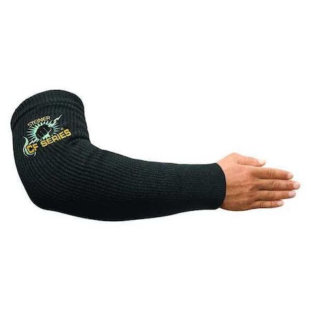 Heat-Resistant Sleeve, Carbonized Fiber, Para-Aramid, 18 in Length, Black, Knit Cuff MPN:1364K-18