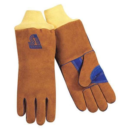 Welding Gloves, Knit Cuff, Wing Thumb, Premium Cowhide, L, 1 PR MPN:2119B-KSC-L