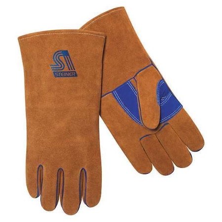 Welding Gloves, Gauntlet Cuff, Straight Thumb, B Cowhide, L, 1 PR MPN:2119B-L