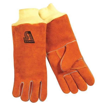 Welding Gloves, Gauntlet Cuff, Straight Thumb, B Cowhide, L, 1 PR MPN:2119Y-KSC-L