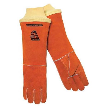 Welding Gloves, Knit Cuff, Wing Thumb, Standard Cowhide, L, 1 PR MPN:21918-KSC-L