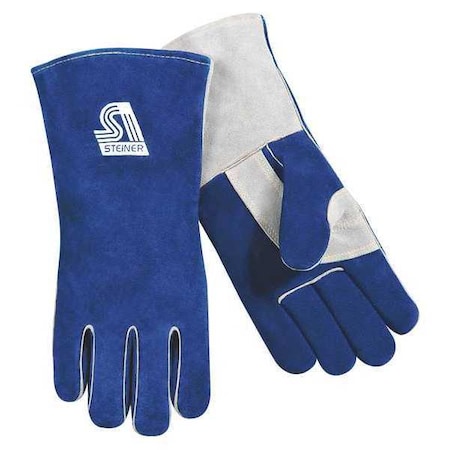 B-Series Welding Gloves, Gauntlet Cuff, Straight Thumb, Premium Cowhide, L, 1 PR MPN:2419B-L
