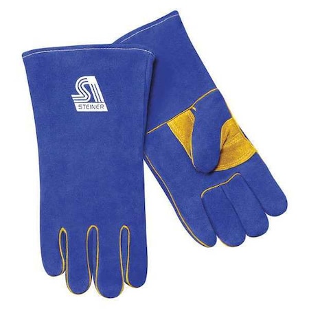 B-Series Welding Gloves, Gauntlet Cuff, Straight Thumb, Premium Cowhide, M, 1 PR MPN:2519B-M
