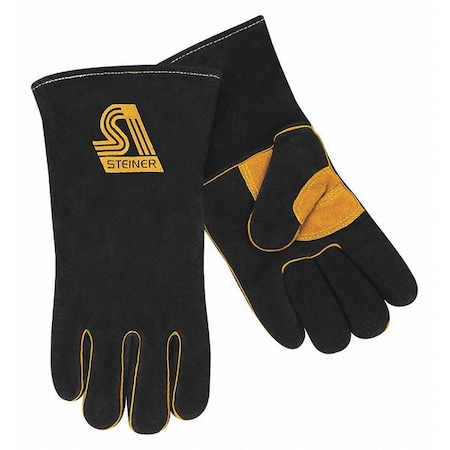 B-Series Welding Gloves, Gauntlet Cuff, Wing Thumb, Premium Cowhide, L, 1 PR MPN:2619B-L