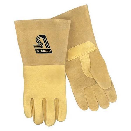 Welding Gloves, Gauntlet Cuff, Straight Thumb, Pigskin, L, 1 PR MPN:P750-L