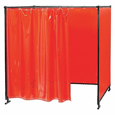 Welding Booth 6 ft W 6 ft H Orange MPN:538WC-338-6X6