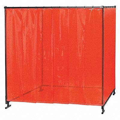Welding Booth 8 ft W 6 ft H Orange MPN:538WC-338S-6X8