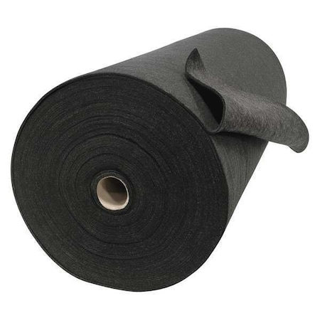 Welding Blanket Roll, Carbon Fiber, 50 ft. W., 4 ft. H., 16 oz/sq yd, Without Grommet, Black MPN:316-48RF