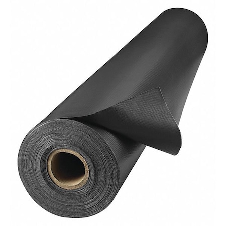 Non-Transparent Welding Curtains, Vinyl Laminated Polyester, 61 in L., 10 ft W., 6 ft H., Black MPN:336-61R