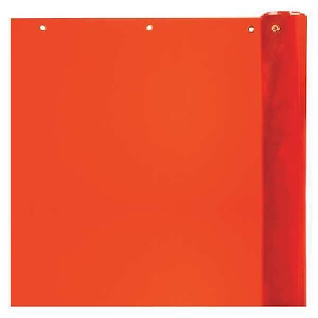 Welding Curtain Roll, Transparent Vinyl, 75 ft. W., 5 ft. H., 13 oz/sq yd, With Grommet, Orange MPN:338-60-25GR