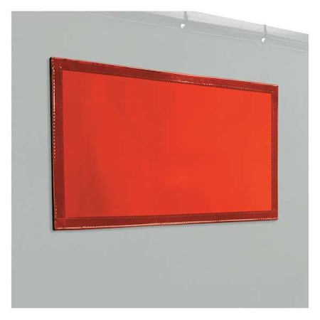 Welding Curtain Window, Transparent Vinyl, 2 ft L., 2 ft. W., 1 ft. H., 13 oz/sq yd, Orange MPN:338WV-1X2