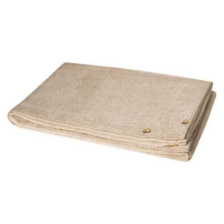 Welding Blanket, Fiberglass, 8 ft. W., 6 ft. H., 18 oz/sq yd, 1, 000 Degrees F Withstand Temp., Tan MPN:372-6X8