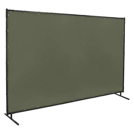 Welding Screen, Vinyl, 10 ft. W., 6 ft. H., 12 oz/sq yd, 350 Degrees F Withstand Temp., Olive Green MPN:501-6X10