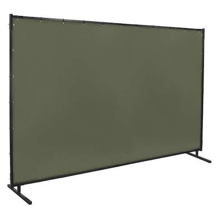 Welding Screen, Vinyl, 10 ft. W., 6 ft. H., 12 oz/sq yd, 350 Degrees F Withstand Temp., Olive Green MPN:501HD-6X10