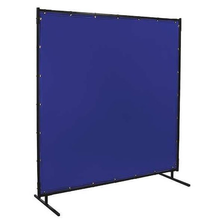 Welding Screen, Vinyl-Laminated Polyester, 8 ft W., 6 ft H., 13 oz/sq yd, With Grommet, Blue MPN:525-6X8
