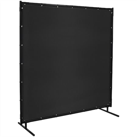 Welding Screens, Vinyl-Laminated Polyester, 8 ft W., 6 ft H., 13 oz, Black MPN:536HD-6x8
