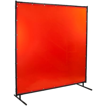 Welding Screens, Vinyl, 6 ft W., 4 ft H., 13 oz/sq yd, 150 Degrees F Withstand Temp., Orange MPN:548-4X6