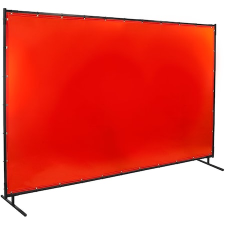 Welding Screens, Vinyl, 10 ft W., 6 ft H., 13 oz/sq yd, 150 Degrees F Withstand Temp., Orange MPN:548-6X10