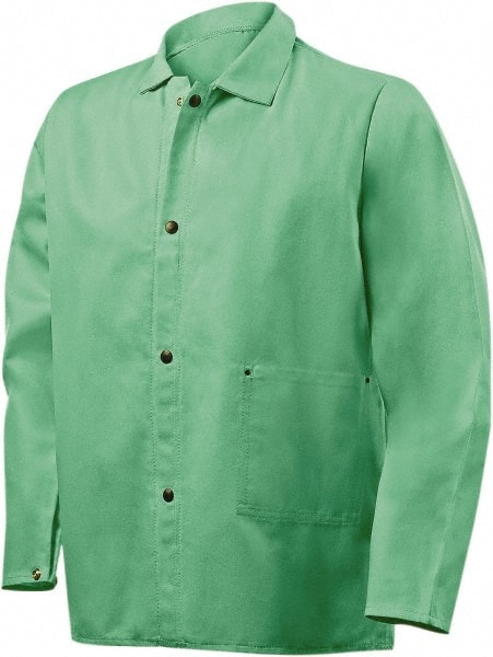 Flame Resistant/Retardant Jacket: Size Medium, Cotton, Snaps Closure MPN:1030-M