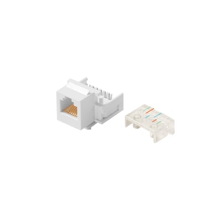 Keystone Modular Jack 6C 6x6 RJ12 White MPN:310-106WH