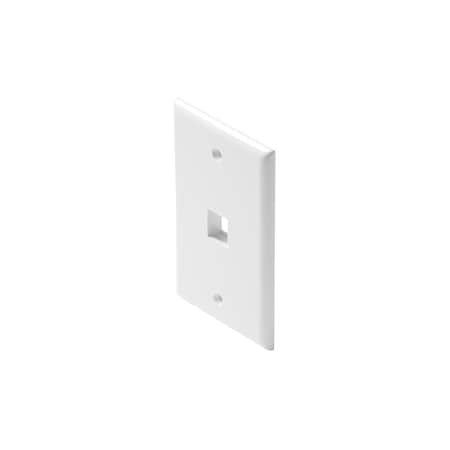 Wall Plate White, Keystone, 1-Cavity MPN:310-201WH