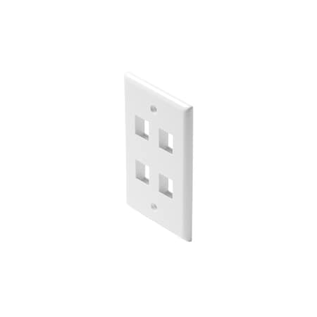 Wall Plate White, Keystone, 4-Cavity MPN:310-204WH