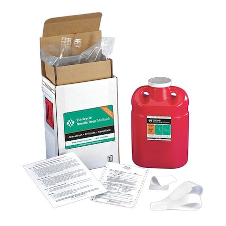 Sharps Mailback System, 2 Gal., Screw Lid MPN:2G1V4