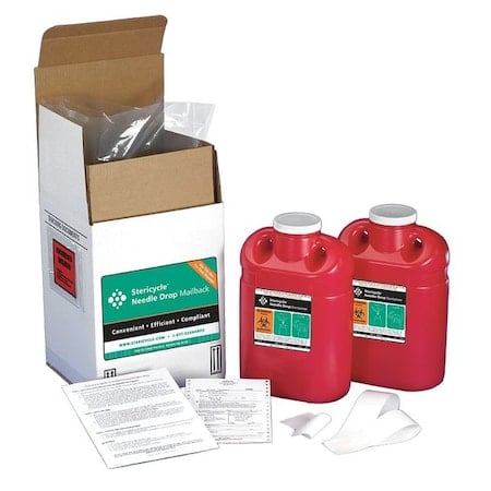 Sharps Mailback System, 2 Gal., Screw Lid MPN:2G2V4