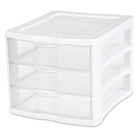 Clearview 3 Drawer Unit, White MPN:17918004