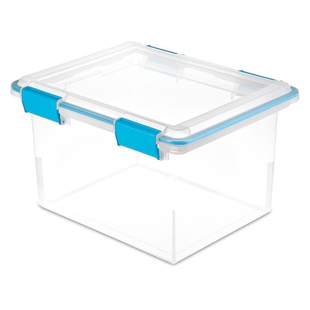 Storage Tote W/ Lid, 8 gal, 18-1/2 in L x 14-7/8 in W x 11-1/8 in H, Clear, Polypropylene MPN:19334304