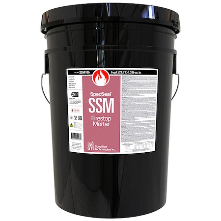 Fire Barrier Mortar, Pail, 6 gal MPN:SSM106