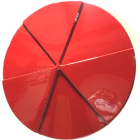 STM Industries Round Pinwheel 6' Fiberglass Umbrella 8' Pole Red 003-with-021-8-pole-Black-Red