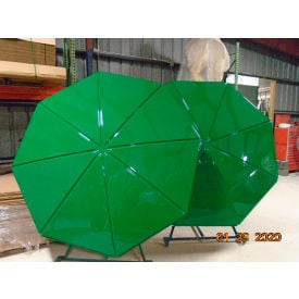 STM Industries Octagon Valance 6' Fiberglass Umbrella 8' Pole Green 004 Green with 021-8' pole Black