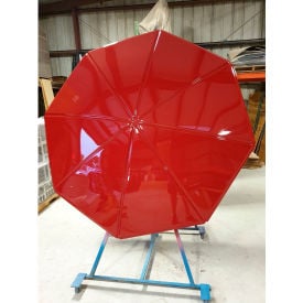 STM Industries Octagon Valance 6' Fiberglass Umbrella 8' Pole Red 004 Red with 021-8¿ pole Black