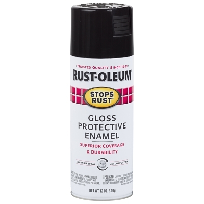 Stops Rust Spray Gloss Black 12 OZ. MPN:7779830