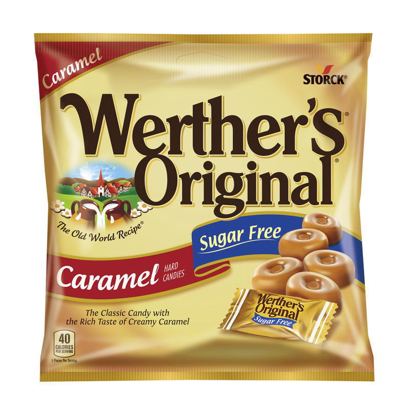 Werthers Original Sugar-Free Caramel Hard Candies, 1.46 Oz, Pack Of 12 Bags MPN:35513