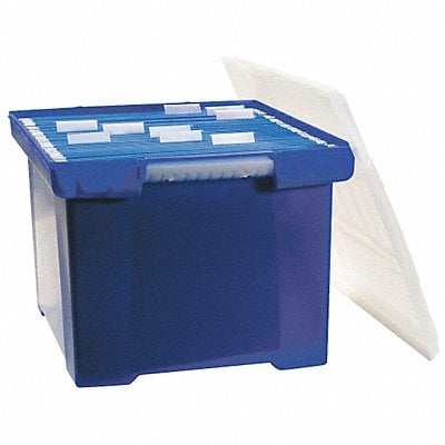 File Storage Box Snap On Lid Blue/Clear MPN:61554U01C
